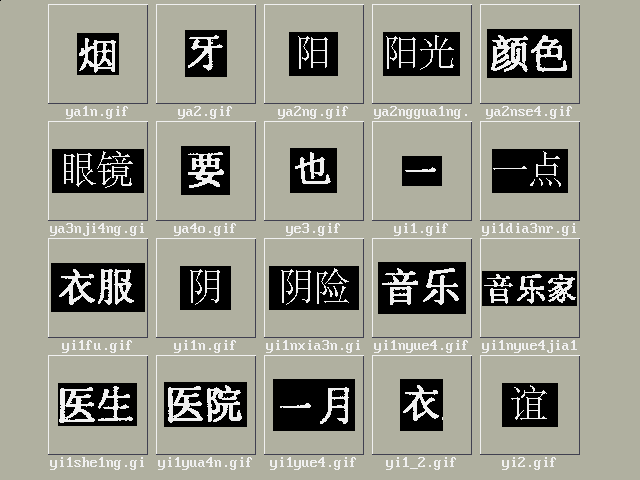 Tillg�ngliga tecken; bild 28